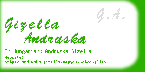 gizella andruska business card